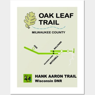 Oak Leaf Trail • Hank Aaron Line • MKE WI Posters and Art